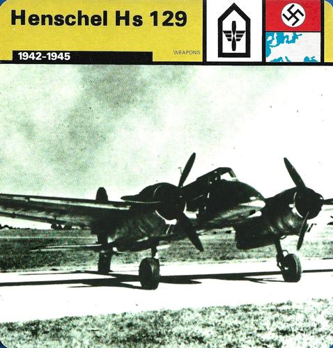 1977 Edito-Service World War II - Deck 103 #13-036-103-17 Henschel Hs 129 Front