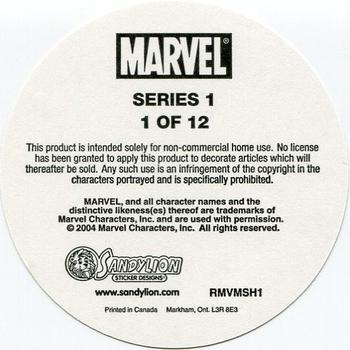 2004 Sandylion Marvel Stickers #1 Captain America / Hulk / Iron Man / Spider-Man / Wolverine Back