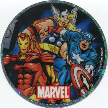2004 Sandylion Marvel Stickers #5 Captain America / Iron Man / Thor Front