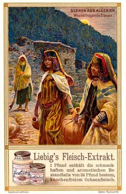 1911 Liebig Scenen aus Algerien (Picturesque Algeria) (German text) (F1011, S1012) #NNO Water-Bearing Woman Front