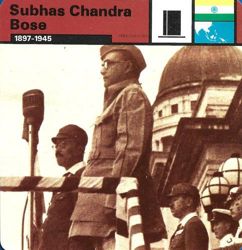 1977 Edito-Service World War II - Deck 104 #13-036-104-08 Subhas Chandra Bose Front