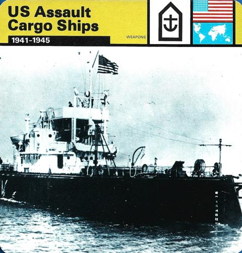 1977 Edito-Service World War II - Deck 107 #13-036-107-10 US Assault Cargo Ships Front