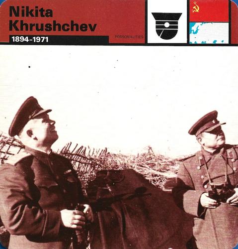 1977 Edito-Service World War II - Deck 107 #13-036-107-17 Nikita Khrushchev Front