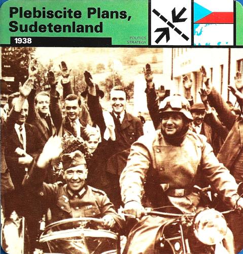 1977 Edito-Service World War II - Deck 107 #13-036-107-20 Plebiscite Plans, Sudetenland Front