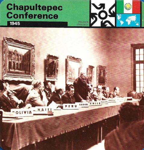 1977 Edito-Service World War II - Deck 108 #13-036-108-17 Chapultepec Conference Front