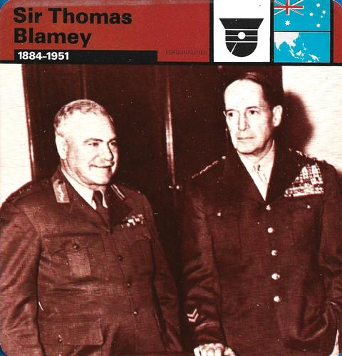 1977 Edito-Service World War II - Deck 108 #13-036-108-19 Sir Thomas Blamey Front