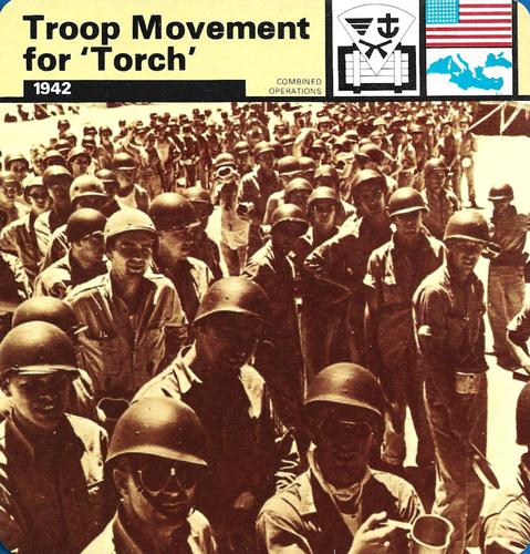 1977 Edito-Service World War II - Deck 110 #13-036-110-22 Troop Movement for 'Torch' Front