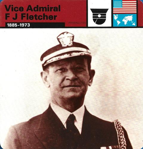 1977 Edito-Service World War II - Deck 113 #13-036-113-05 Vice Admiral F J Fletcher Front