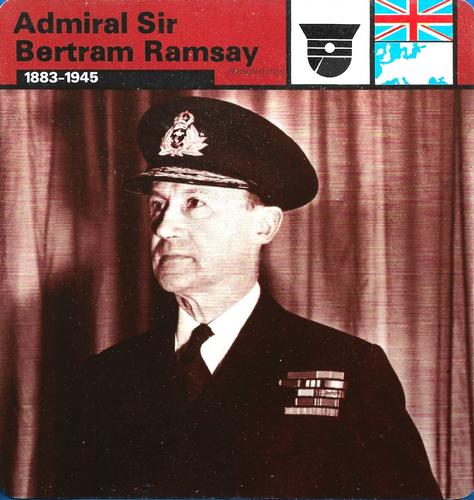 1977 Edito-Service World War II - Deck 113 #13-036-113-08 Admiral Sir Bertram Ramsay Front