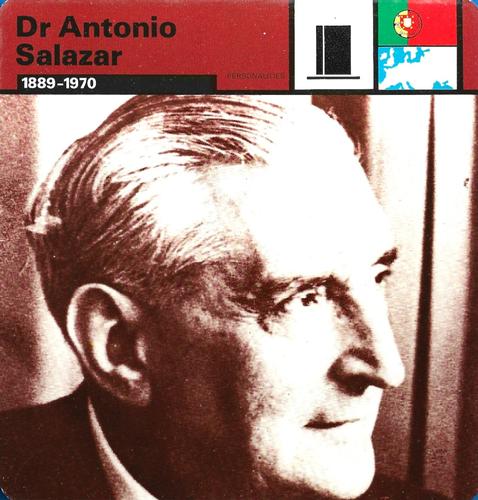 1977 Edito-Service World War II - Deck 114 #13-036-114-11 Dr Antonio Salazar Front