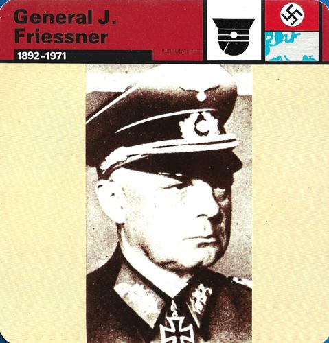 1977 Edito-Service World War II - Deck 116 #13-036-116-07 General J. Friessner Front