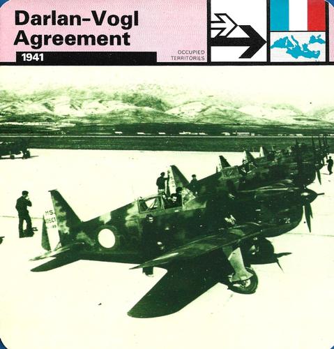 1977 Edito-Service World War II - Deck 116 #13-036-116-23 Darlan-Vogl Agreement Front