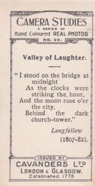 1926 Cavanders Camera Studies (Small) #30 Valley of Laughter Back
