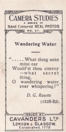 1926 Cavanders Camera Studies (Small) #37 Wandering Water Back
