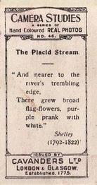 1926 Cavanders Camera Studies (Small) #46 The Placid Stream Back