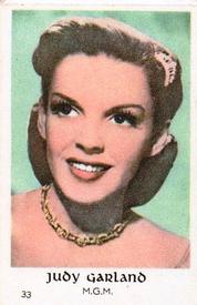 1950-59 Dutch Gum Numbered Set 7 #33 Judy Garland Front