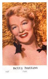 1950-59 Dutch Gum Set 7 #167 Betty Hutton Front