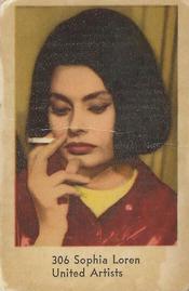 1962 Dutch Gum Numbered Set 4 #306 Sophia Loren Front