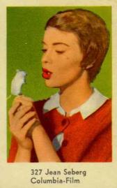 1962 Dutch Gum Set 4 #327 Jean Seberg Front