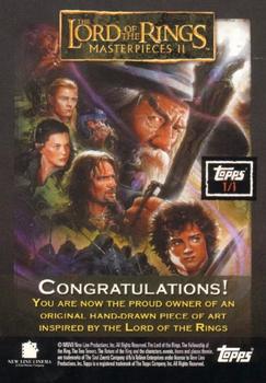 2008 Topps Lord of the Rings Masterpieces II - Sketches #NNO Soni Alcorn-Hender Back