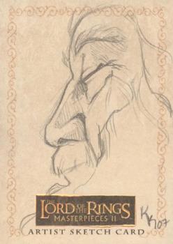 2008 Topps Lord of the Rings Masterpieces II - Sketches #NNO Karen Krajenbrink Front