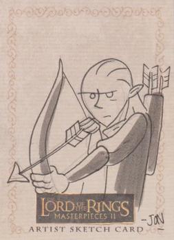 2008 Topps Lord of the Rings Masterpieces II - Sketches #NNO Jon Morris Front