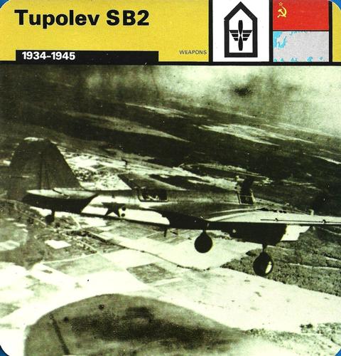 1977 Edito-Service World War II - Deck 117 #13-036-117-09 Tupolev SB2 Front