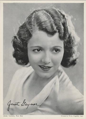 1931-32 Woman's Way Film Stars #NNO Janet Gaynor Front