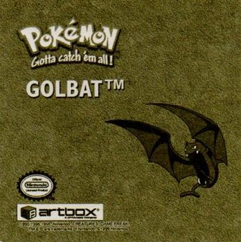 1999 ArtBox Pokemon Action Flipz Series One - Chrome stickers #R16 Golbat Back