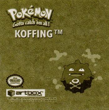 1999 ArtBox Pokemon Action Flipz Series One - Chrome stickers #R18 Koffing Back
