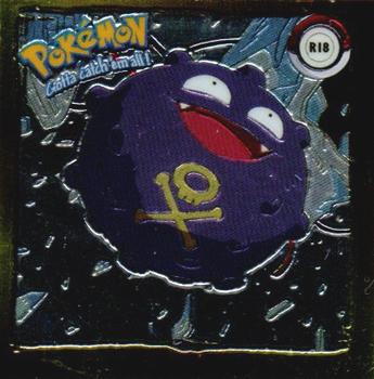 1999 ArtBox Pokemon Action Flipz Series One - Chrome stickers #R18 Koffing Front