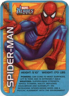 2011 A&A Global Marvel Heroes Stats Stickers #3 Spider-Man Front