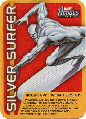 2011 A&A Global Marvel Heroes Stats Stickers #11 Silver Surfer Front