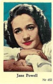 1956 Dutch Gum Series Nr (High Numbers) #653 Jane Powell Front