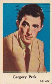 1956 Dutch Gum Series Nr (High Numbers) #677 Gregory Peck Front