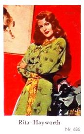 1956 Dutch Gum Series Nr (High Numbers) #686 Rita Hayworth Front