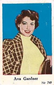 1956 Dutch Gum Series Nr (High Numbers) #749 Ava Gardner Front