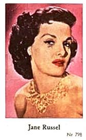 1956 Dutch Gum Series Nr (High Numbers) #798 Jane Russell Front