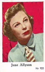 1956 Dutch Gum Series Nr (High Numbers) #920 June Allyson Front