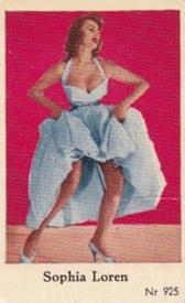1956 Dutch Gum Series Nr (High Numbers) #925 Sophia Loren Front