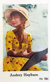 1956 Dutch Gum Series Nr (High Numbers) #986 Audrey Hepburn Front