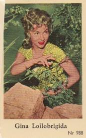 1956 Dutch Gum Series Nr (High Numbers) #988 Gina Lollobrigida Front