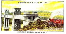 1996 Card Collectors Society 1937 Churchman's Wonderful Railway Travel (reprint) #1 Britannia Bridge, Menai Straits Front
