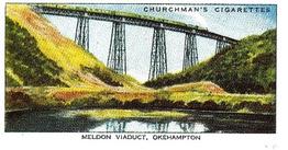 1996 Card Collectors Society 1937 Churchman's Wonderful Railway Travel (reprint) #2 Meldon Viaduct, Okehampton Front