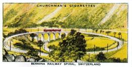 1996 Card Collectors Society 1937 Churchman's Wonderful Railway Travel (reprint) #31 Bernina Railway Spiral, Switzerland Front