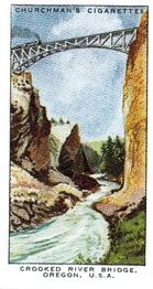 1996 Card Collectors Society 1937 Churchman's Wonderful Railway Travel (reprint) #42 Crooked River Bridge, Oregon, U.S.A. Front