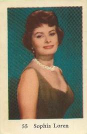 1961 Dutch Gum Numbered Set 3 #55 Sophia Loren Front