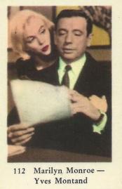 1961 Dutch Numbered Set 3 #112 Marilyn Monroe / Yves Montand Front