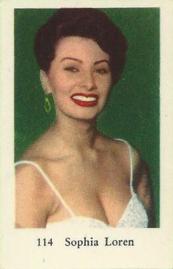 1961 Dutch Numbered Set 3 #114 Sophia Loren Front