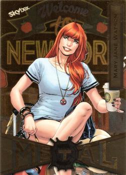 2021 SkyBox Metal Universe Marvel Spider-Man - Gold Light FX #49 Mary Jane Watson Front